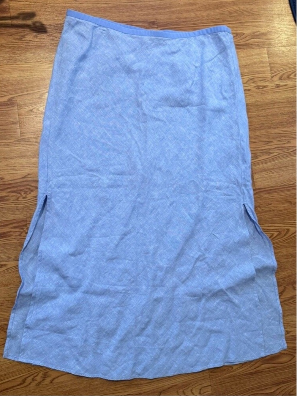 NWT J. Crew Women's Gwyneth Slip Skirt in Linen Size XL - Picture 4 of 9